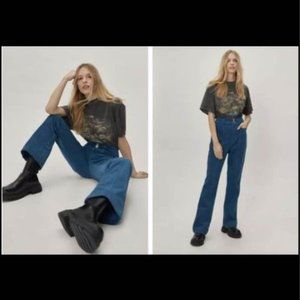 Teal Panelled Corduroy Flared Pants [new with tags] size 0